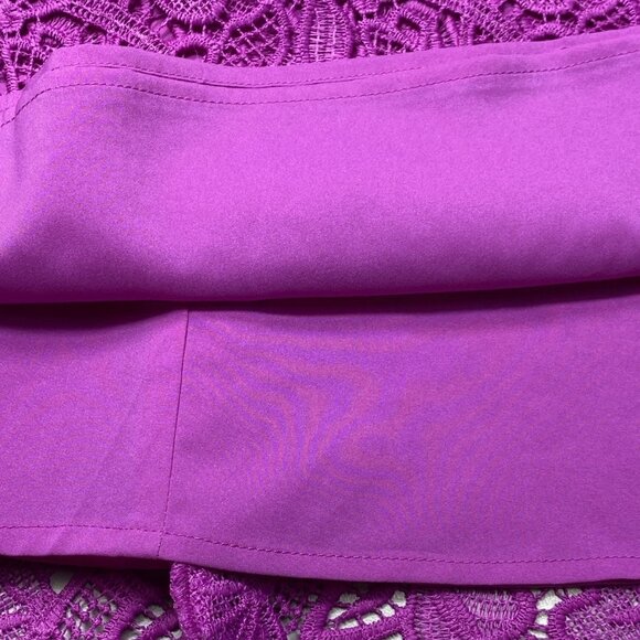 Trina Turk Women’s Bev 2 Floral Lace Mini Dress – Violetta Purple – Size 6 - Picture 2 of 9